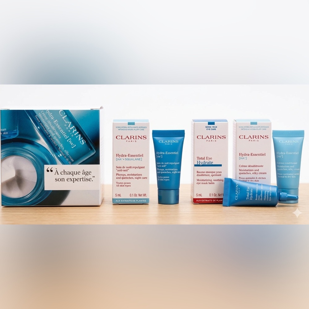 NIB clarins intense hydration set 3pcs